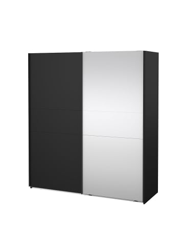 ebuy24 Schiebetürenschrank Como (2-türig) Schwarz 179 x 67 cm