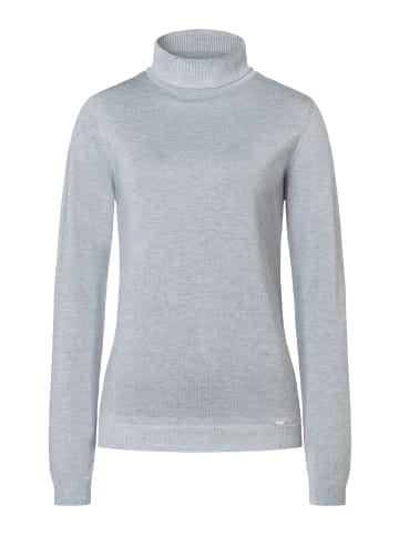 More & More klassischer, schmaler Rollkragenpullover in silvergrey melange