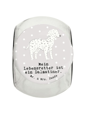 Mr. & Mrs. Panda Dose Dalmatiner Lebensretter mit Spruch in Grau Pastell