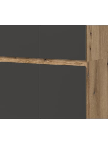 Inn.Furn Mehrzweckschrank grau, Evoke Eiche 70 x 175 cm, Stauraumschrank 4-türig