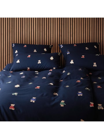 Elegante Bettwäsche Teddy in dunkelblau