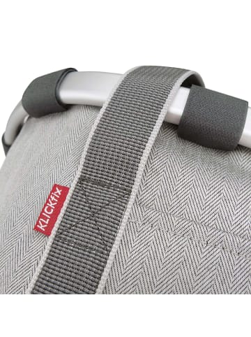 KLICKfix reisenthel Bikebasket 15 - Lenkerkorb 35 cm (twist sage) in heringbone grey