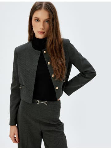 KOTON Blazer in Anthrazit Kariert
