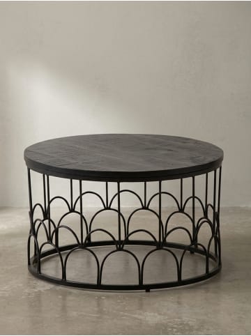 KADIMA DESIGN Couchtisch 60x60x36 cm Mango Massivholz / Metall Sofatisch