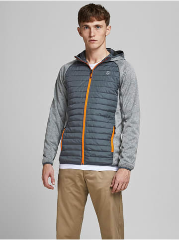 Jack & Jones Softshell Stepp Jacke mit Kapuze JJEMULTI in Grau-2