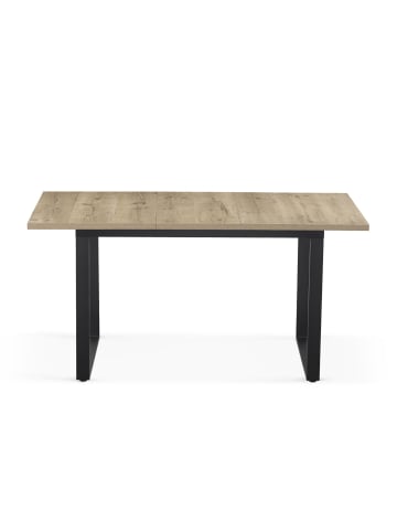 B&D Home Ausziehstisch LARS in Sandeiche - (B)120-160 x (H)76 x (T)80 cm