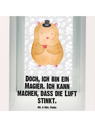 Mr. & Mrs. Panda Deko Laterne Hamster Hut mit Spruch in Transparent