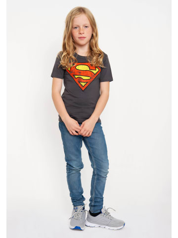 Logoshirt T-Shirt DC Comics – Superman in blau/grau