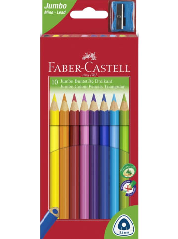Faber-Castell Farbstift Trangular Jumbo Packung mit 10 Stück Kartonetui