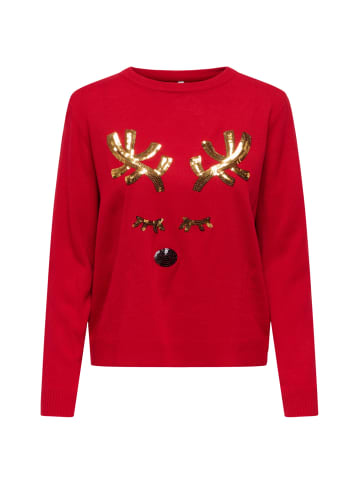 ONLY Pullover 'Xmas Shine' in rot