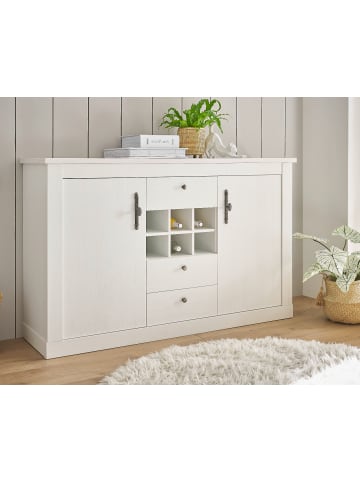 Furn.Design Esszimmer-Set 4-teilig weiß Pinie Landhaus, Soft-Close-Funktion