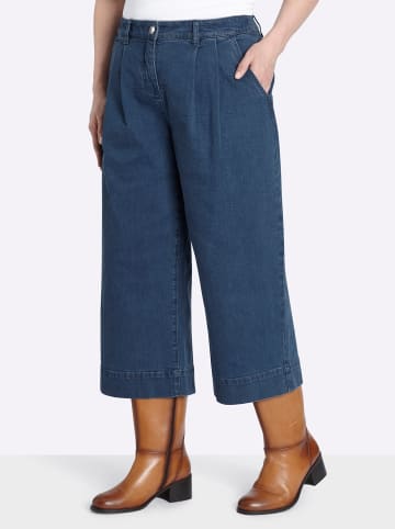 sheego Culotte in blue-stone-washed