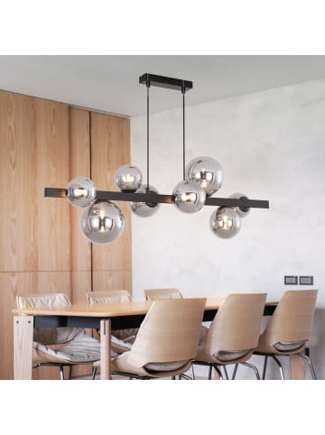 ZMH Pendelleuchte 8-flammige G9 in rauchgrau Glas Max.25W