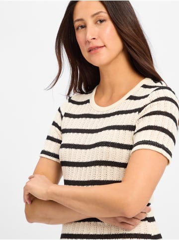 Marie Lund Kleid in beige schwarz - 0001