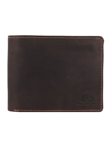 Greenburry Tornado Geldbörse RFID Schutz Leder 13 cm in teak brown