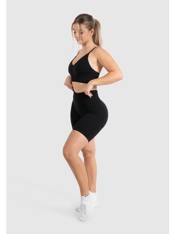 SMILODOX Sport BH Maria Solid Scrunch in Schwarz