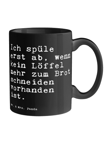 Mr. & Mrs. Panda Keramiktasse Ich spüle erst ab,... mit Spruch in Schwarz