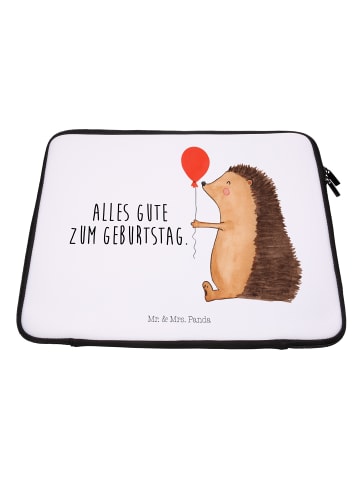 Mr. & Mrs. Panda Notebook Tasche Igel Luftballon mit Spruch in Weiß