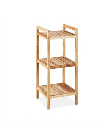 relaxdays Badregal in Natur - (B)35 x (H)81 x (T)35 cm