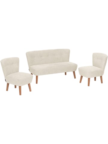 58 aufm Kessel KINDERSOFA 2-Sitzer Katya Flachgewebe creme