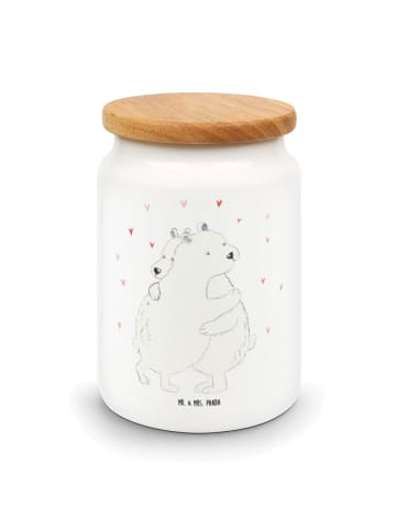 Mr. & Mrs. Panda Teedose Eisbär Umarmen ohne Spruch in Weiß