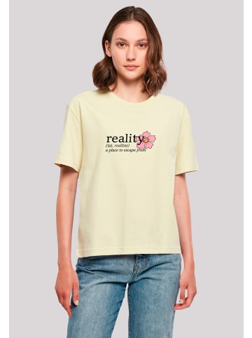 F4NT4STIC Everyday Tee Alice im Wunderland Reality in softyellow