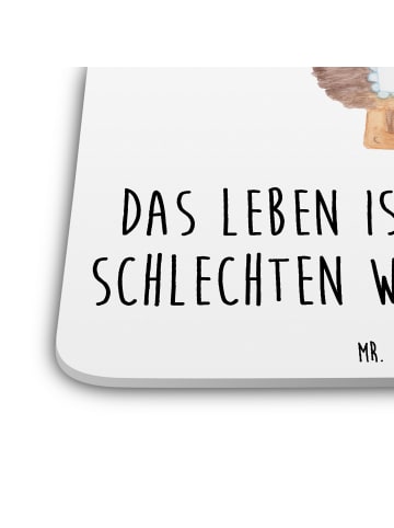 Mr. & Mrs. Panda Coaster Igel Wein mit Spruch in Weiß