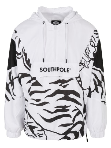 Southpole Windbreaker in white/black