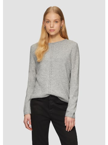 QS Strickpullover langarm in Grau