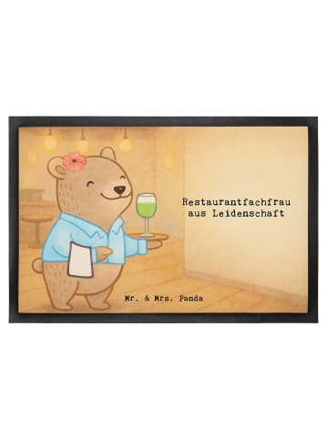 Mr. & Mrs. Panda Schmutzfangmatte Restaurantfachfrau Leidenschaf... in Weiß
