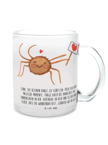 Mr. & Mrs. Panda Teetasse Spinne Agathe Motivation mit Spruch in Transparent