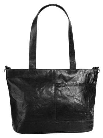 SPIKES & SPARROW Shopper echt Leder in schwarz