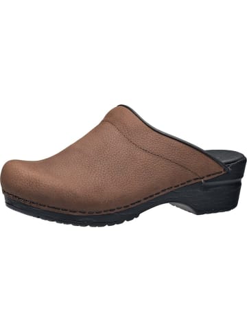 Sanita Comfortwear Clog "Original-Sonja Textured Oil Op" in Braun