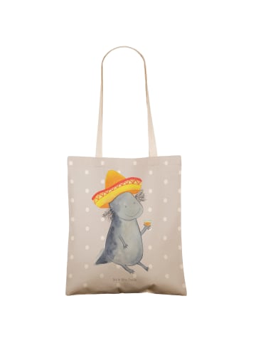 Mr. & Mrs. Panda Tasche Axolotl Tequila ohne Spruch in Grau Pastell