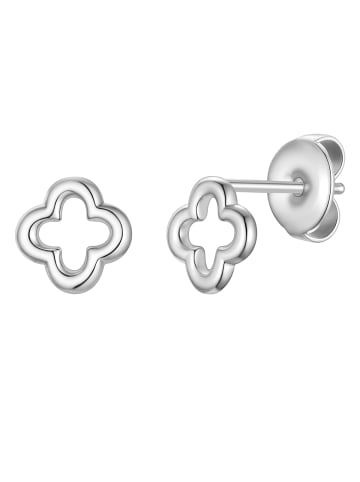 Glanzstücke München Ohrringe Ohrstecker Kleeblatt aus Edelstahl in silber