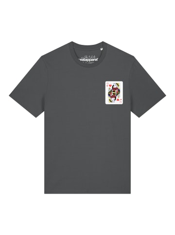 wat? Apparel T-Shirt Königin der Herzen in Grau