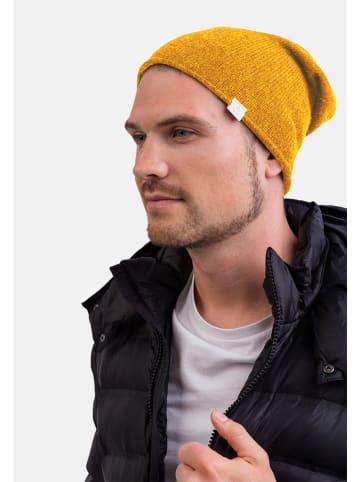 CASH-MERE.CH Bio Beanie in Senfgelb