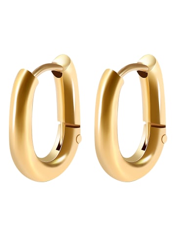 Adeliás Damen Ohrringe – Creole aus Edelstahl in gold