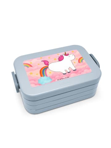 Mr. & Mrs. Panda Lunchbox Einhorn Pupsen Design ohne Spruch in Blau Pastell