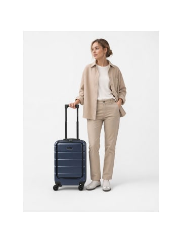 Police Dublin 4 Rollen Kabinentrolley S 54 cm Laptopfach mit Dehnfalte in dark blue