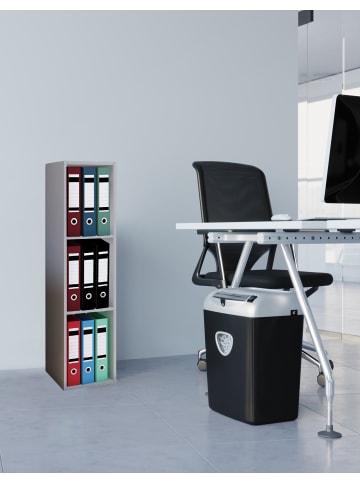 VCM  Holz Büro Regal Bücher Ordner Aktenregal Offas 3f in Grau