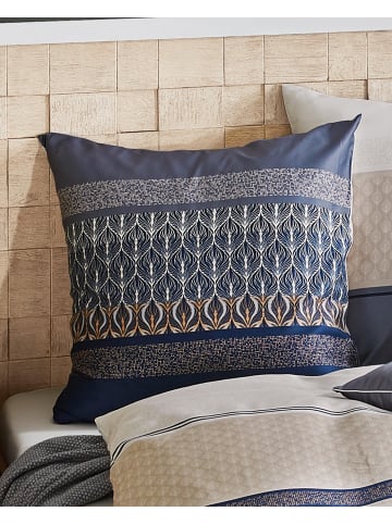 JACK Dekokissen 45x45cm Satin inkl. Füllung Motiv in Ornamente Saphir