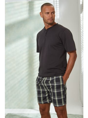 H.I.S Pyjama in grau-grün