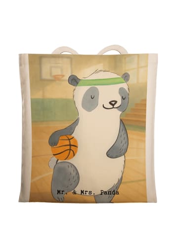 Mr. & Mrs. Panda Tragetasche Panda Basketball Design ohne Spruch in Weiß