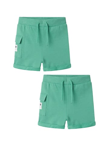 name it Shorts 2er-Set elastischer Bund Kordelzug in Grün-2