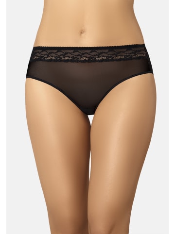 Teyli Mesh Slip mit floraler Spitze Sassi in schwarz