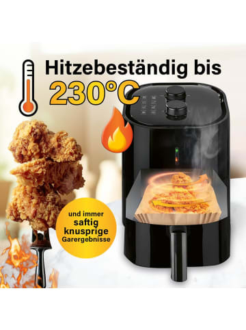 Gourmetmaxx GOURMETmaxx Backpapierschalen für Heißluftfritteusen (2–5 l) - 50 Stück