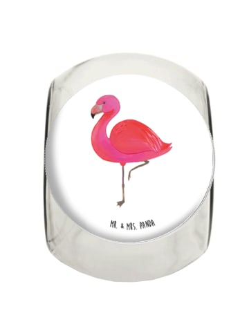 Mr. & Mrs. Panda Bonbonglas Flamingo Classic ohne Spruch in Weiß