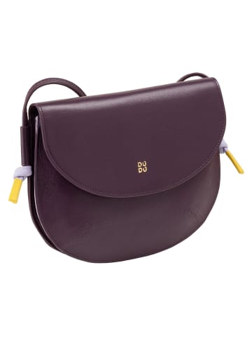 DuDu Skye Umhängetasche Leder 21 cm in deep purple