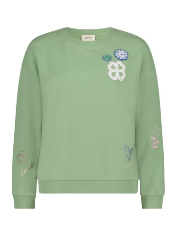 CARTOON Sweatshirt mit Rippbündchen in Patch Mint/Blue